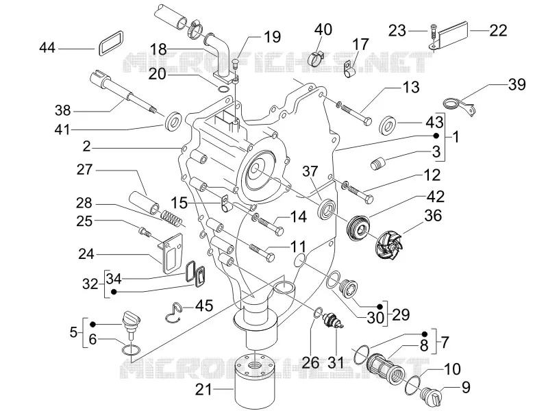 Flywheel magneto cover - Oil filter