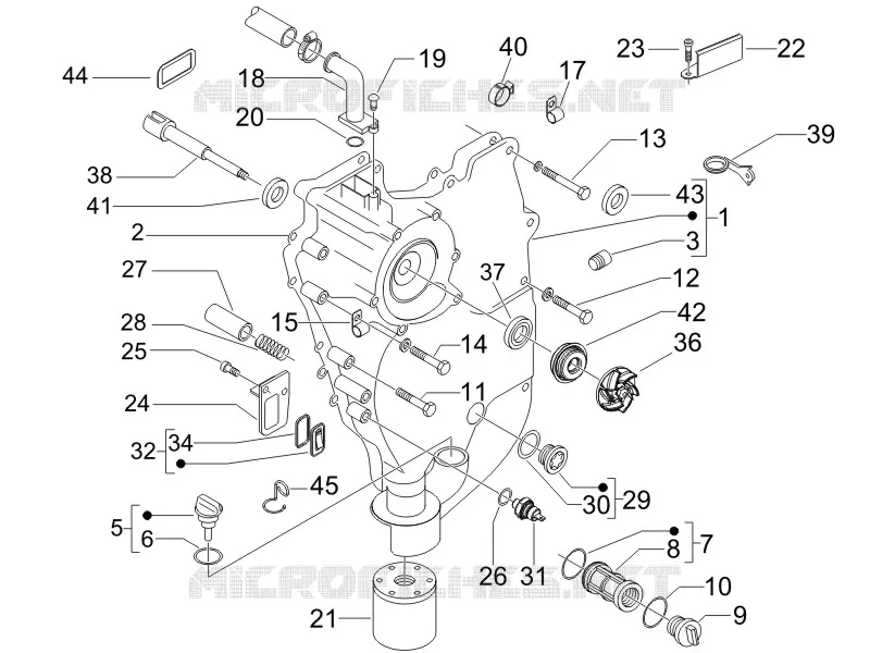 Flywheel magneto cover - Oil filter