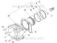 Cylinder-piston-wrist pin unit
