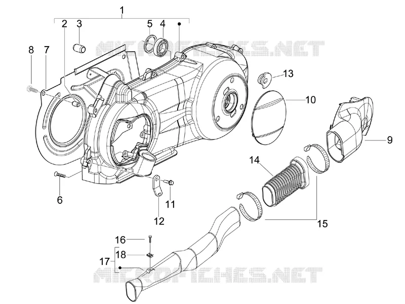 Crankcase cover - Crankcase cooling