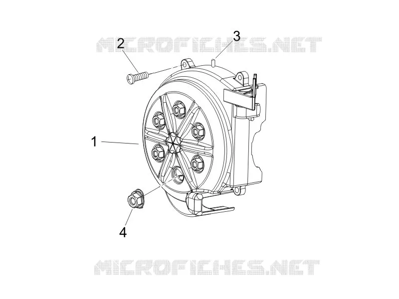 Flywheel magneto cover - Oil filter