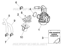 Carburettor, assembly - Union pipe