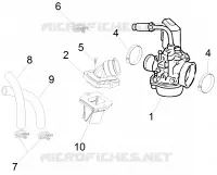 Carburettor, assembly - Union pipe