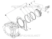 Cylinder-piston-wrist pin unit