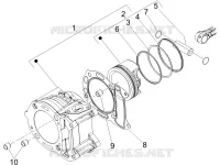 Cylinder-piston-wrist pin unit