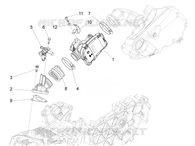 Throttle body - Injector - Union pipe