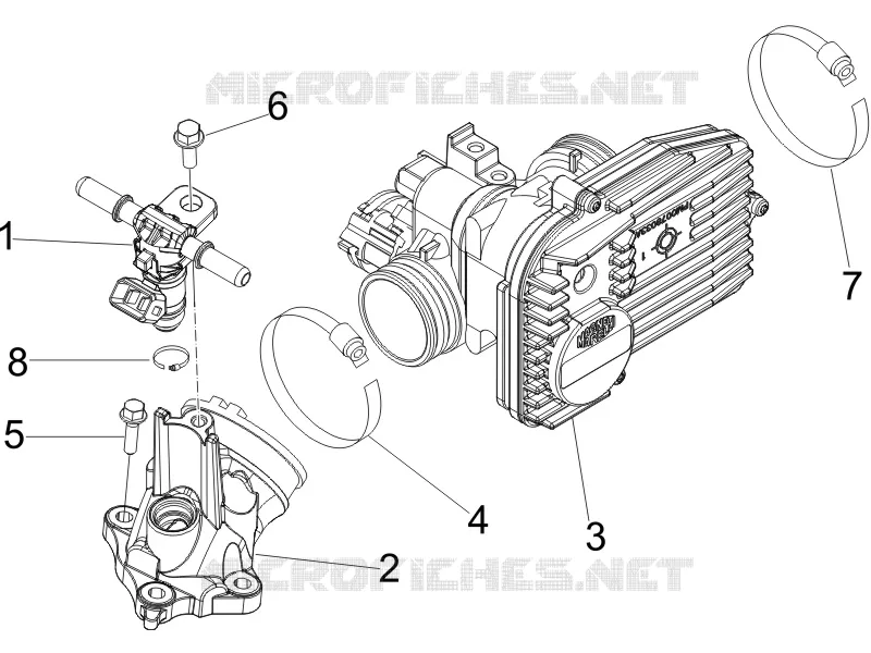 Throttle body - Injector - Union pipe