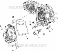 Flywheel magneto cover - Oil filter