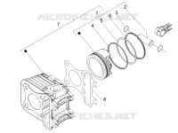 Cylinder-piston-wrist pin unit