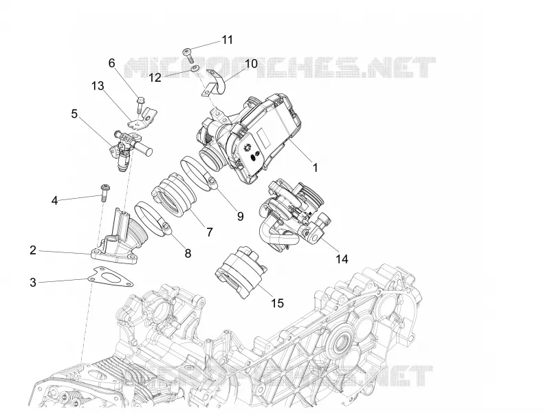 Throttle body - Injector - Union pipe