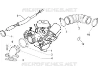 Carburettor, assembly - Union pipe