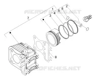 Cylinder-piston-wrist pin unit