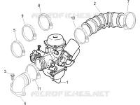 Carburettor, assembly - Union pipe