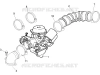 Carburettor, assembly - Union pipe