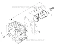 Cylinder-piston-wrist pin unit