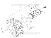 Cylinder-piston-wrist pin unit