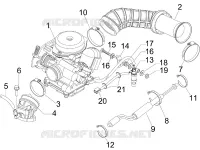 Carburettor, assembly - Union pipe