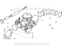 Carburettor, assembly - Union pipe