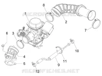 Carburettor, assembly - Union pipe