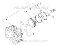 Cylinder-piston-wrist pin unit