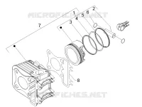 Cylinder-piston-wrist pin unit