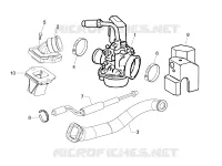 Carburettor, assembly - Union pipe
