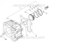 Cylinder-piston-wrist pin unit
