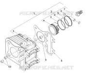 Cylinder-piston-wrist pin unit