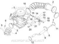 Carburettor, assembly - Union pipe