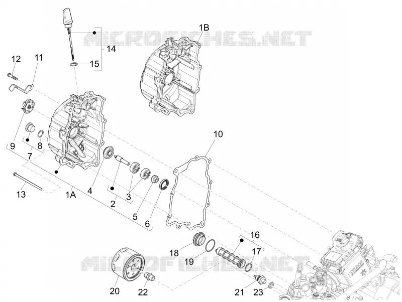 Flywheel magneto cover - Oil filter
