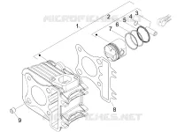 Cylinder-piston-wrist pin unit