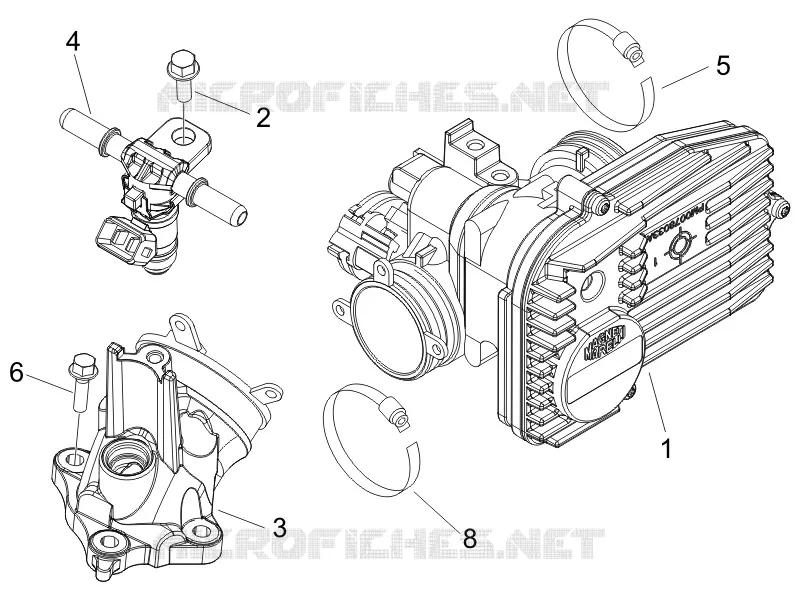 Throttle body - Injector - Union pipe