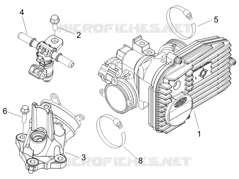 Throttle body - Injector - Union pipe
