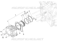 Cylinder-piston-wrist pin unit