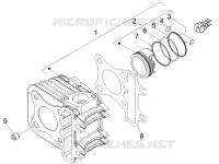 Cylinder-piston-wrist pin unit