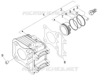 Cylinder-piston-wrist pin unit