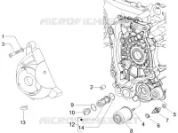 Flywheel magneto cover - Oil filter