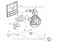 Carburettor, assembly - Union pipe