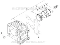 Cylinder-piston-wrist pin unit