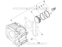 Cylinder-piston-wrist pin unit