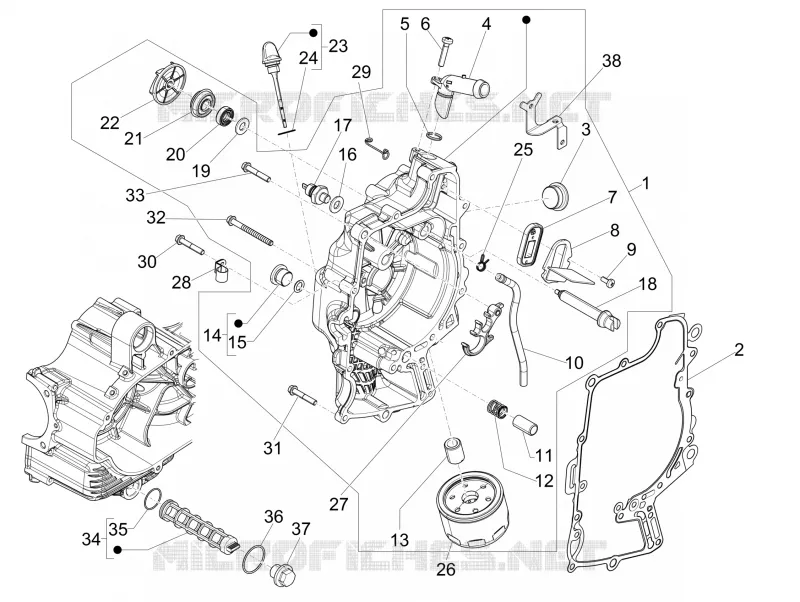 FLYWHEEL COVER - OIL FILTER