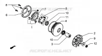 Half-pulley assy., driving