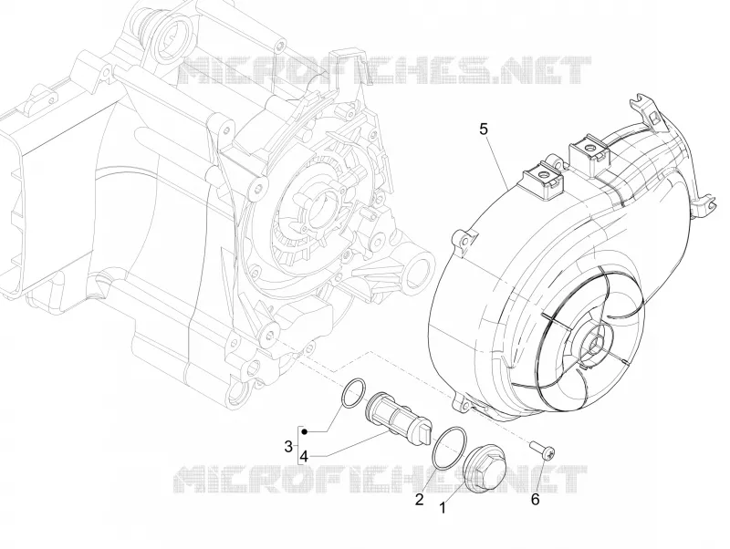 Flywheel magneto cover - Oil filter