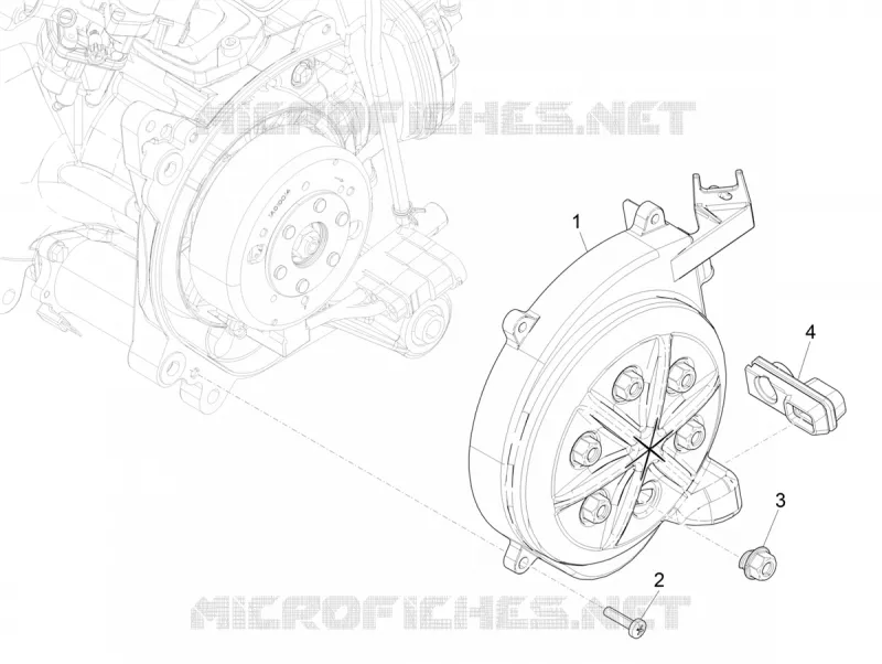 Flywheel magneto cover - Oil filter