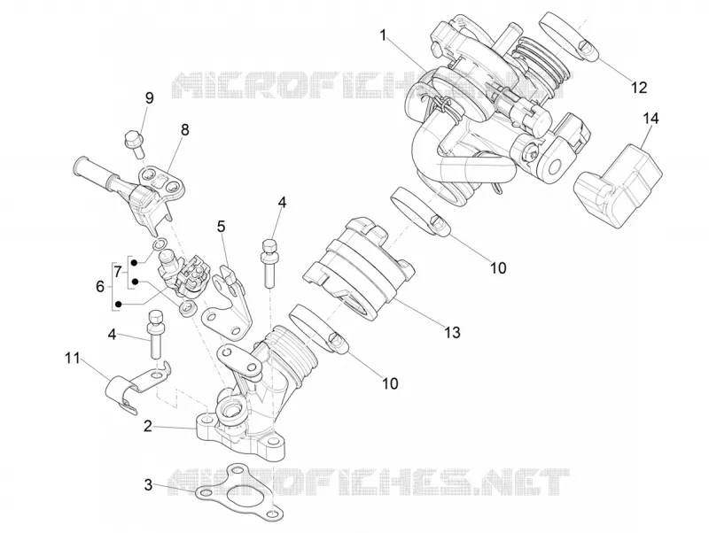 Throttle body - Injector - Union pipe