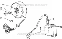 Flywheel magneto-H.t. coil