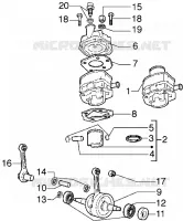 Cylinder-piston-wrist pin, assy-Crankshaft