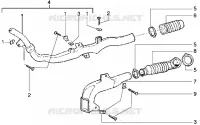 Belt cooling tube-intake tube
