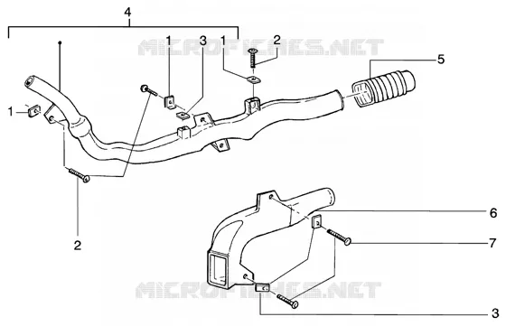 Belt cooling tube-intake tube