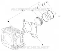 Cylinder-piston-wrist pin, assy